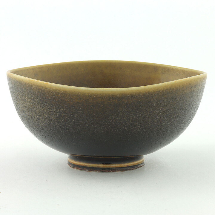 Berndt Friberg (1965) Unique Brown/Yellow Bowl 11 cm