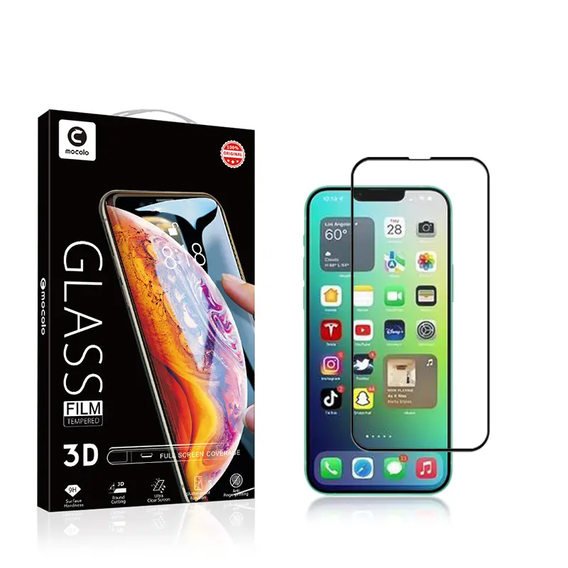 MOCOLO 3D Skärmskydd i Härdat Glas för iPhone 14 Plus/13 Pro Max - Svart