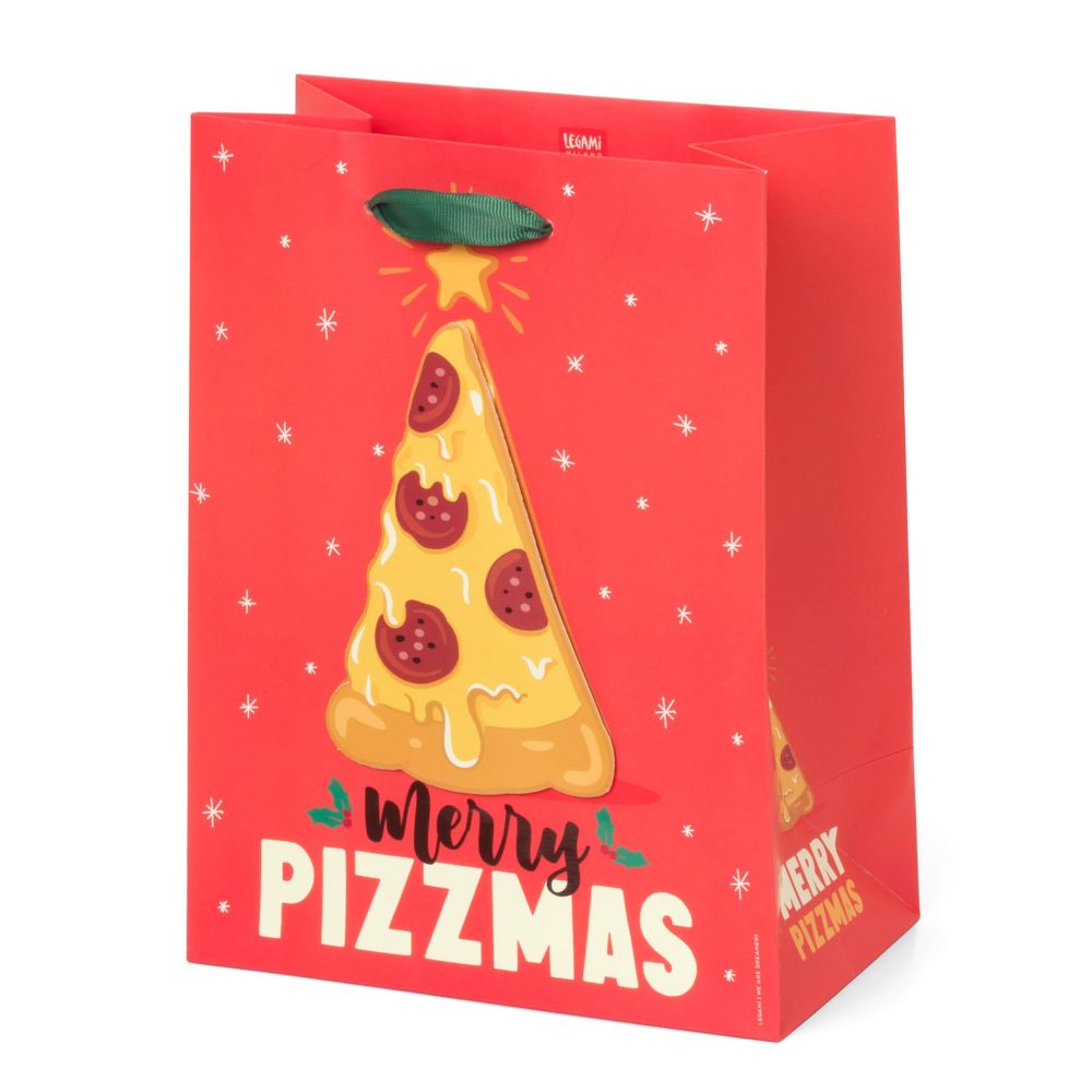 Presentpåse Medium, Pizza, Merry Pizzmas (GB0624)