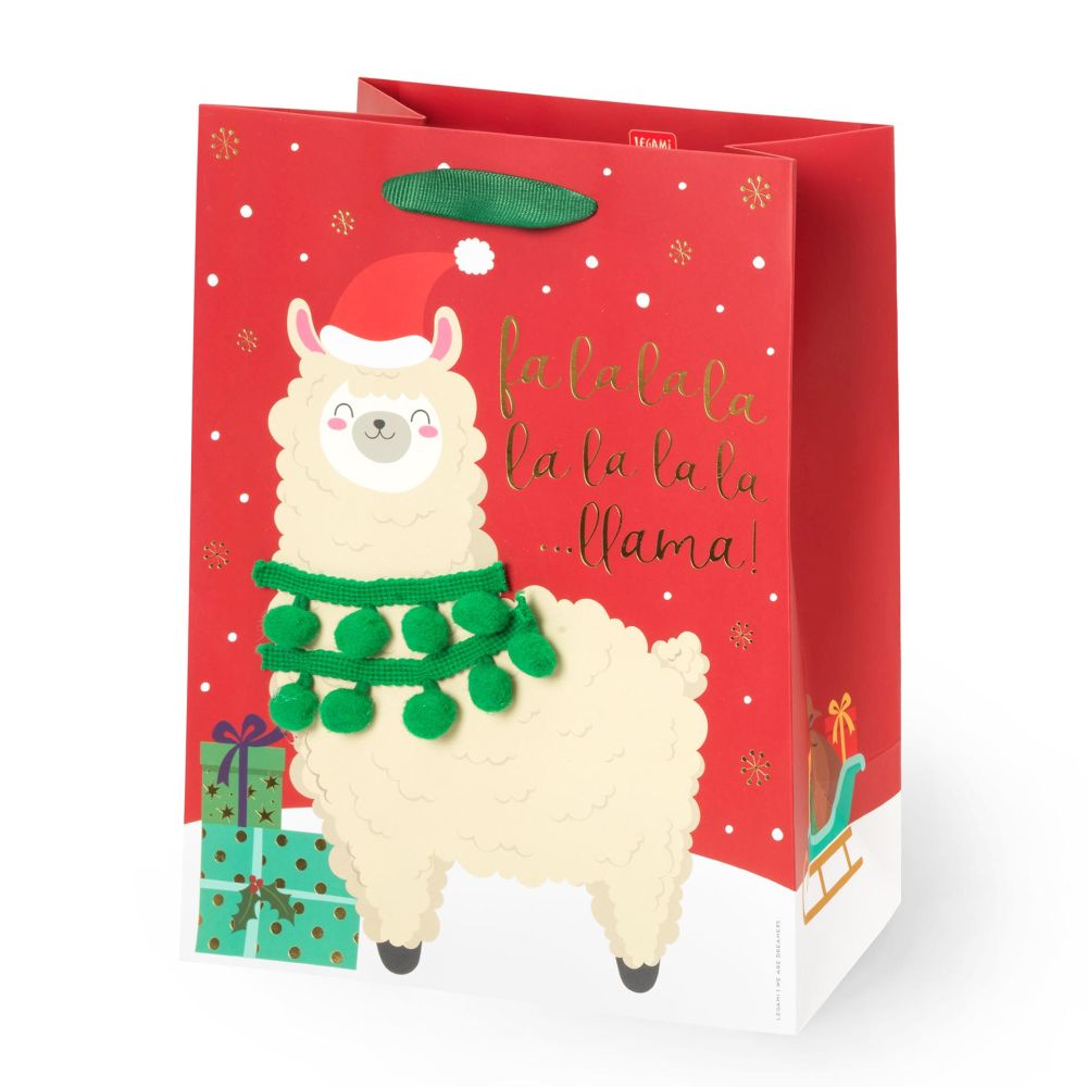 Presentpåse Medium, Llama, Fa la la (GB0634)