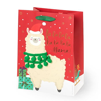 Presentpåse Medium, Llama, Fa la la (GB0634)