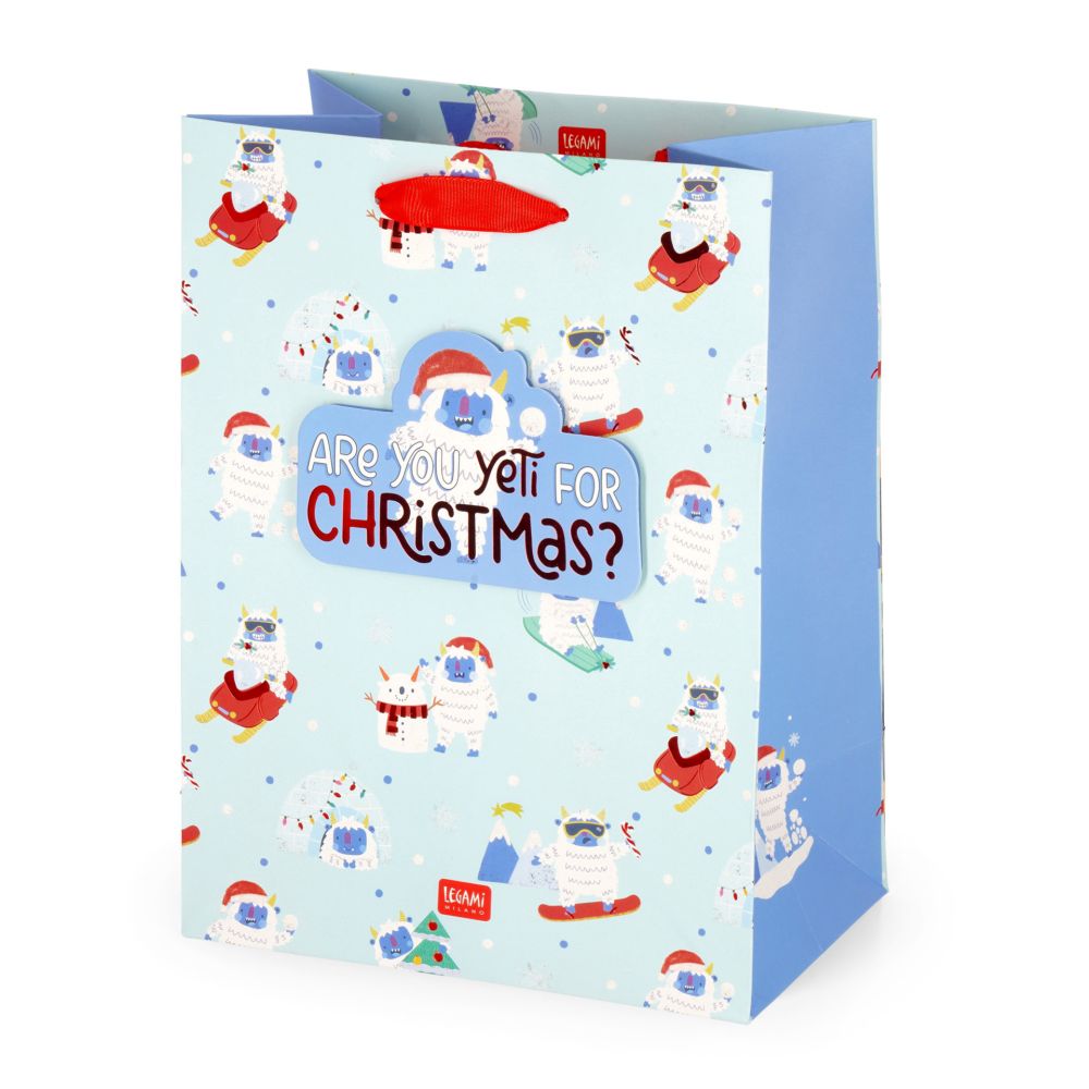 Presentpåse Medium, Yeti, Are you Yeti for Christmas? (GB0670)