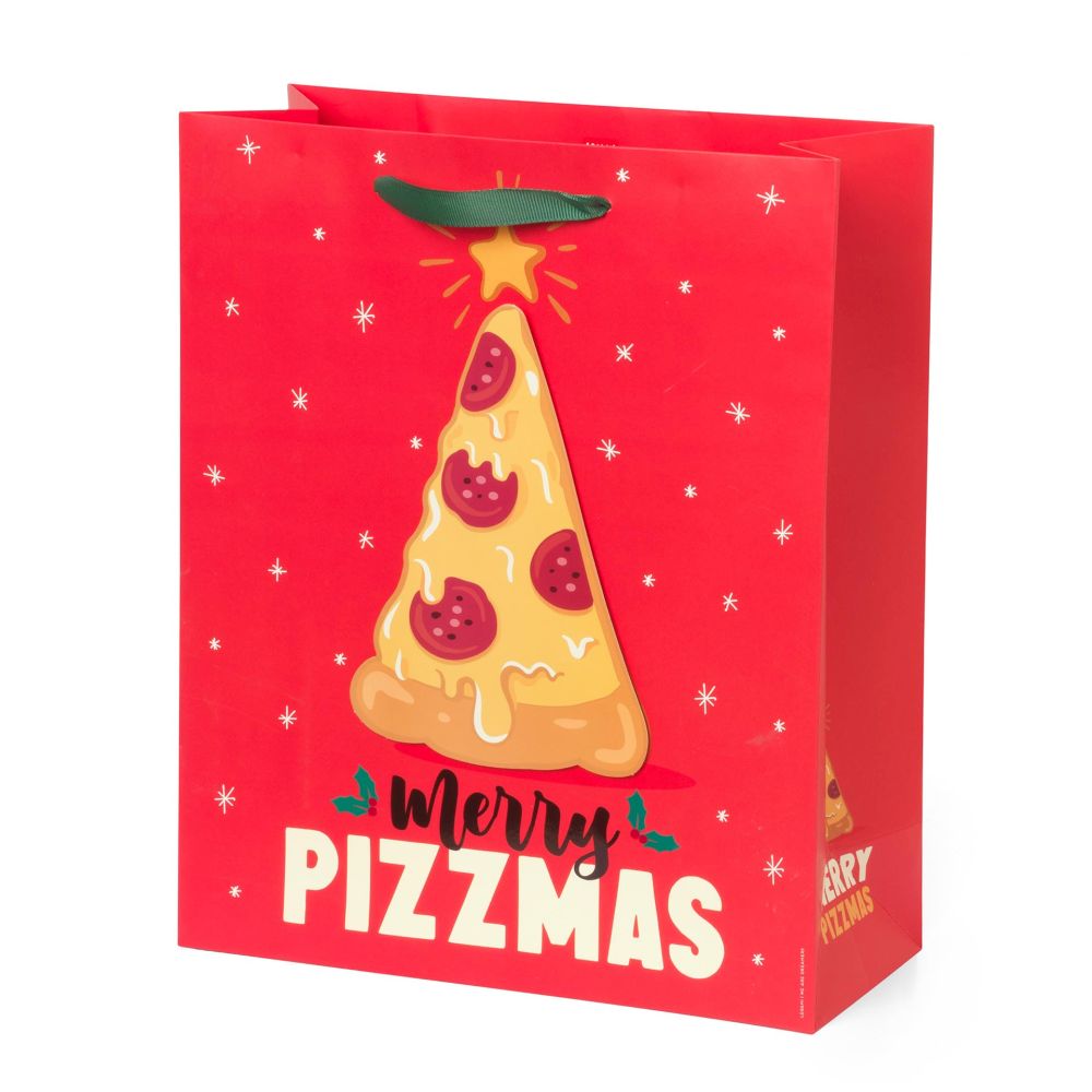 Presentpåse Large, Pizza, Merry Pizzmas (GB0627)