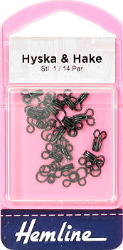 Fjäderhäktor Nr. 1 Svarta 14 par