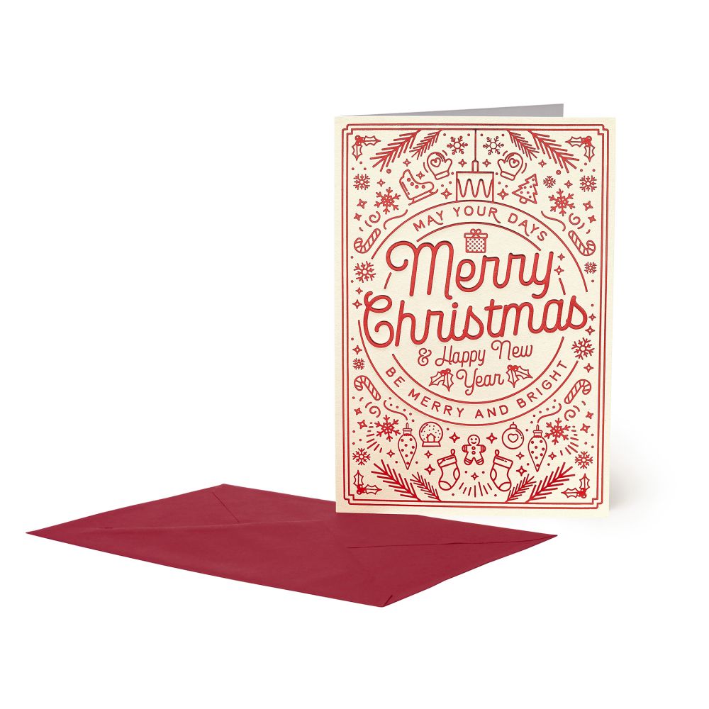Large Greeting card, Merry Xmas (BGNUN0030)