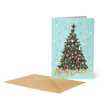 Large Greeting card, Xmas Tree (BGNUN0060), DETTE PRODUKT HAR PLANLAGT LEVERING I NOVEMBER 2026