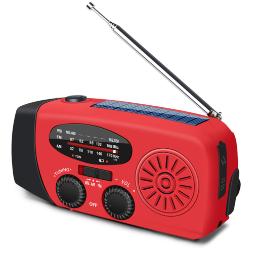 Briv Nödradio 2000 mAh - AM/FM Powerbank Solcell inkl USB - 5