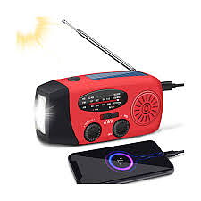 Briv Nödradio 2000 mAh - AM/FM Powerbank Solcell inkl USB