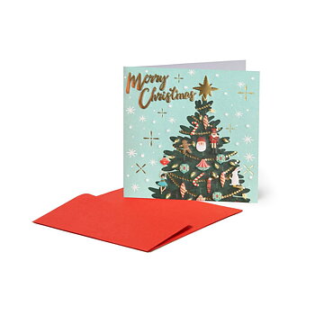Small Greeting card, Xmas Tree (BQN0144), DETTE PRODUKT HAR PLANLAGT LEVERING I NOVEMBER 2026