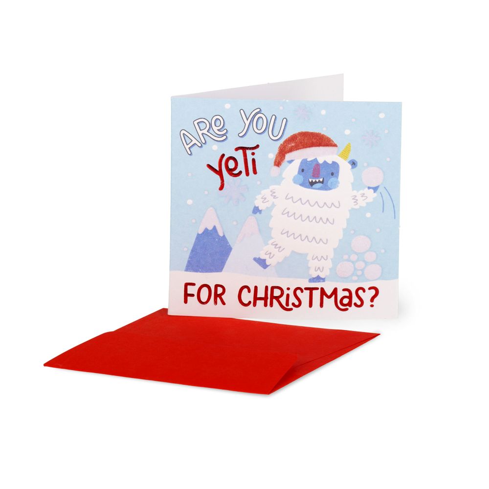 Small Greeting card, Yeti, Are you Yeti for Christmas? (BQN0150)