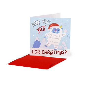 Small Greeting card, Yeti, Are you Yeti for Christmas? (BQN0150)