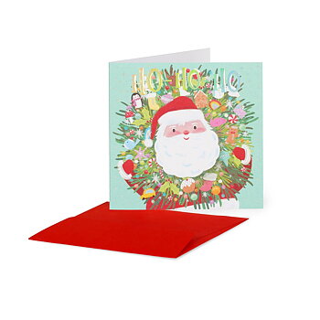 Small Greeting card, Santa Claus Ho ho ho (BQN0154), DETTE PRODUKT HAR PLANLAGT LEVERING I NOVEMBER 2026