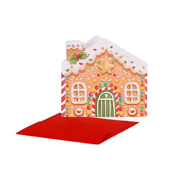 Small Greeting card, Gingerbread house (BQN0155)