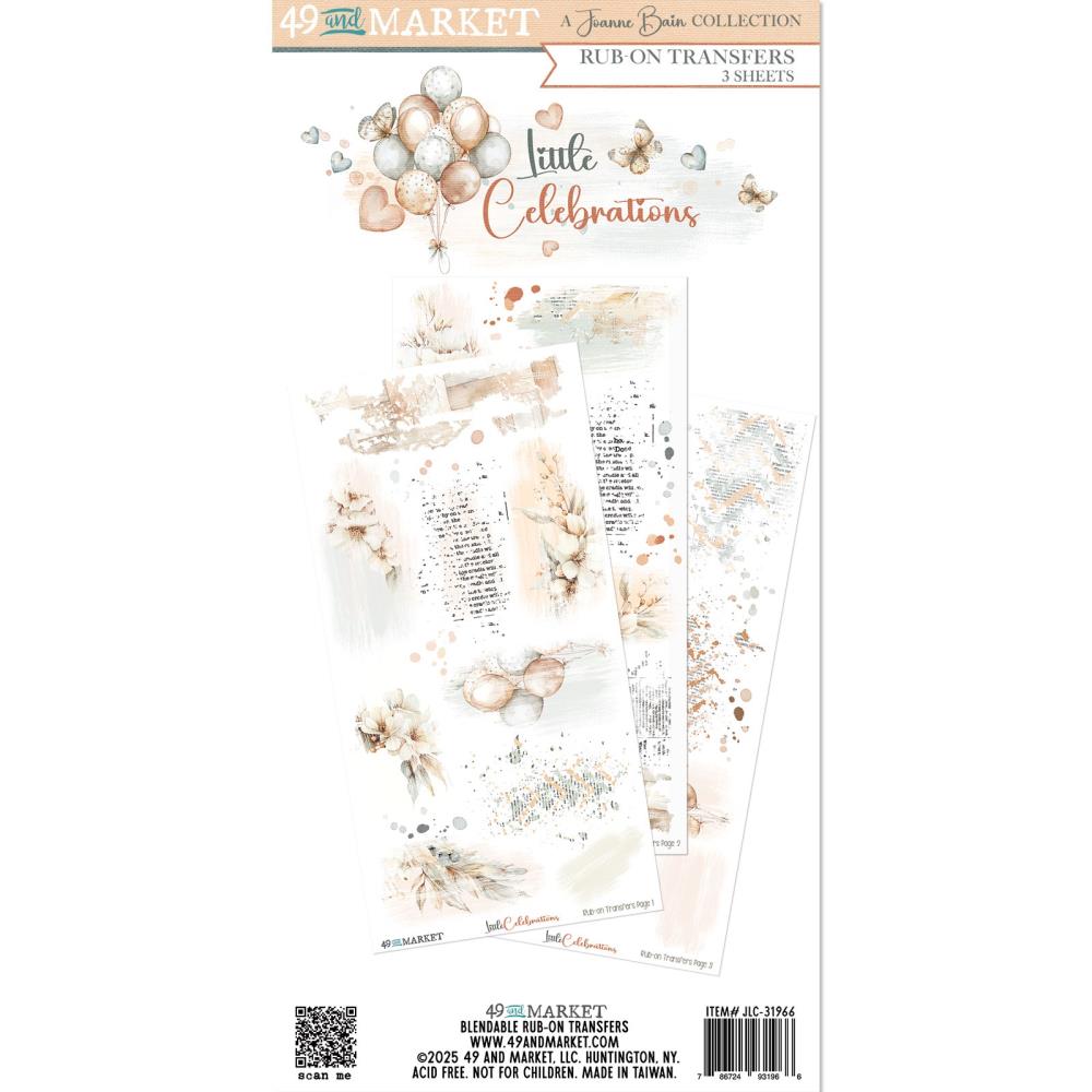 49 And Market - Rub-On Transfer Set 6x12 - Little Celebrations