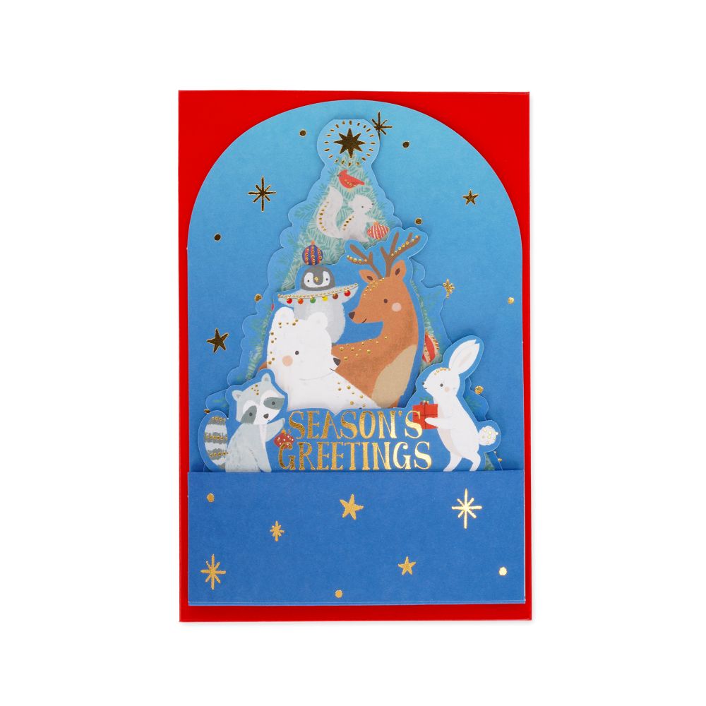 Popup Greeting card, Xmas, Xmas Tree, Seasons Greetings (BGPXS0009) - 2