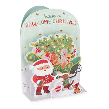 Popup Greeting card, Xmas, Have a Paw-some christmas (BGPXS0011)