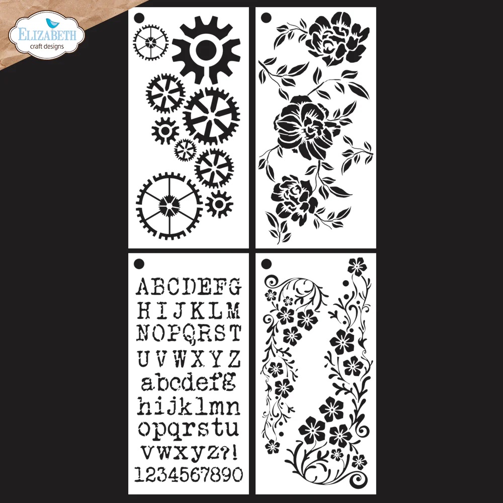 Elizabeth Craft - Journal Stencils 8