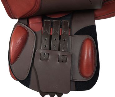 Hoppsadel i läder med Polyflexbom. Flexzone- Saddles "Berlin" - 5 Utbytbara koppjärn - 3