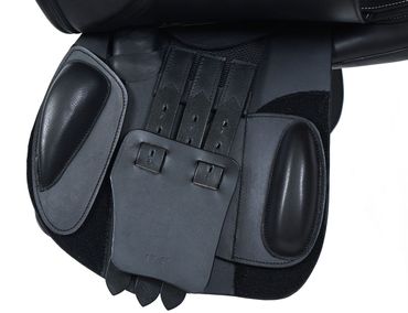 Hoppsadel i läder med Polyflexbom. Flexzone- Saddles "Berlin" - 5 Utbytbara koppjärn - 4