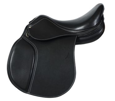 Hoppsadel i läder med Polyflexbom. Flexzone- Saddles "Berlin" - 5 Utbytbara koppjärn - 5