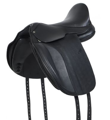 Bomlös dressyrsadel i läder -Flexzone- Saddles "Valencia" - 5 Utbytbara koppjärn - 2