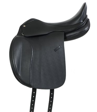 Bomlös dressyrsadel i läder -Flexzone- Saddles "Valencia" - 5 Utbytbara koppjärn - 4