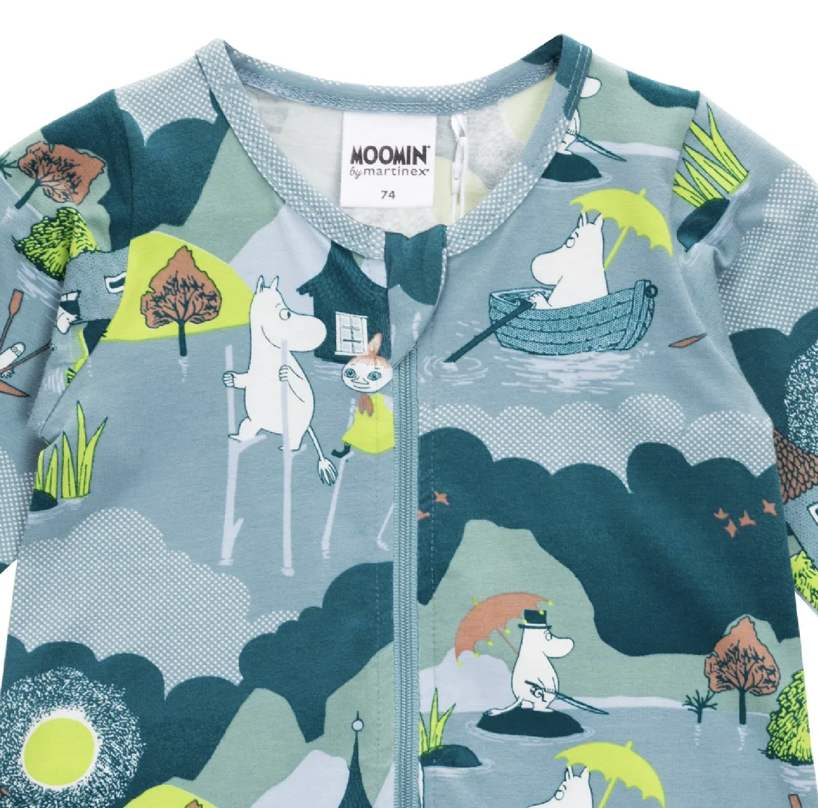 Moomin Baby Pajamas - Flash Flood Blue - 4