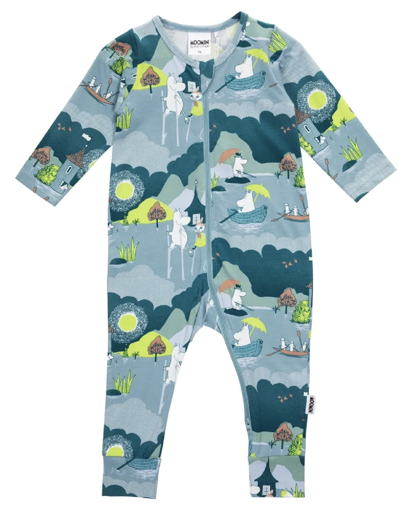 Moomin Baby Pajamas - Flash Flood Blue