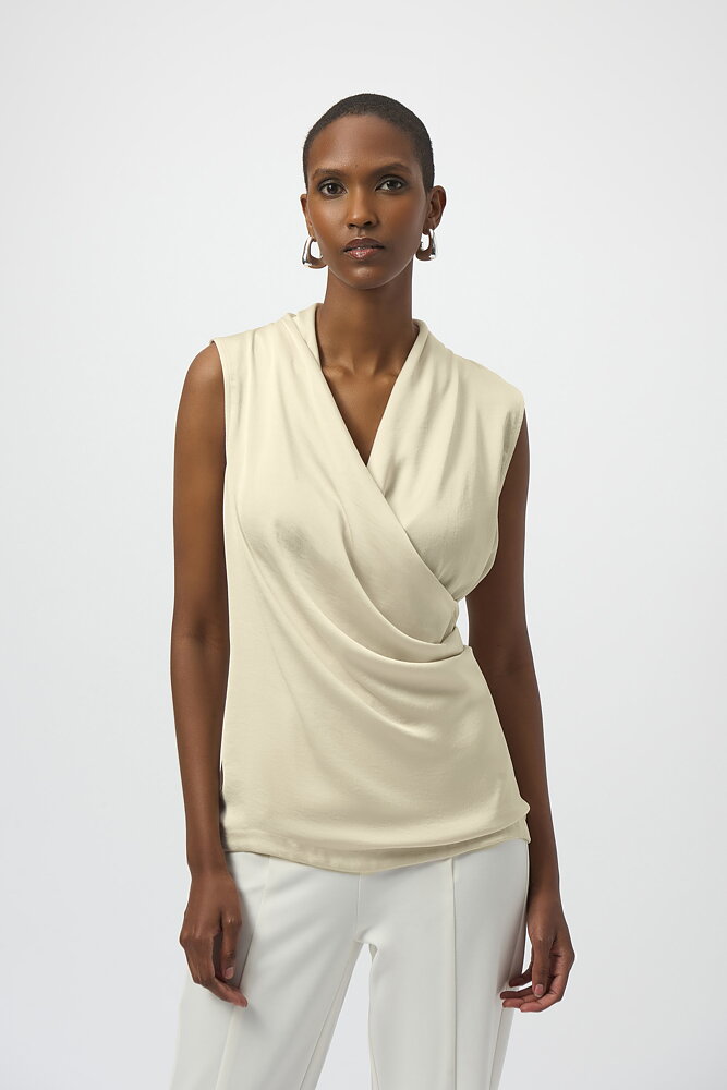 Blus omlott draperad sand