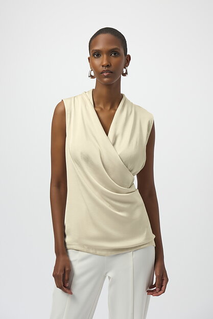 Blus omlott draperad sand