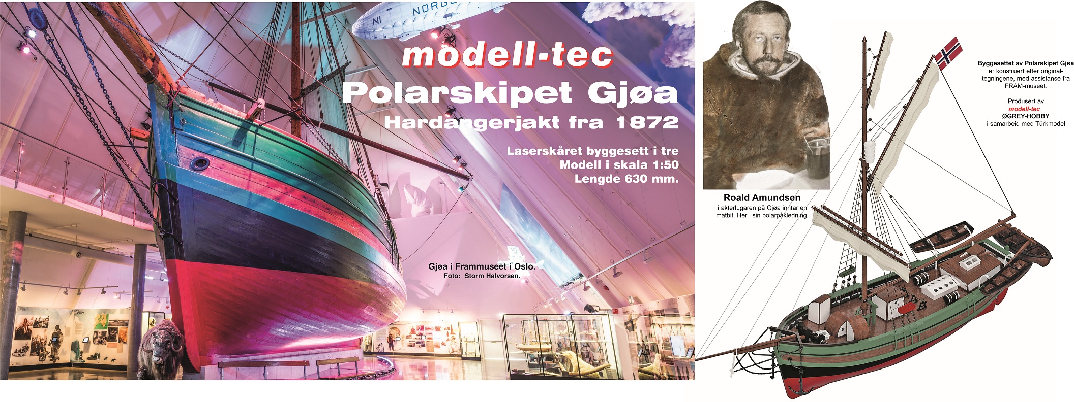 1/50 Polarship Gjøa 63 cm - IN STOCK SEPTEMBER/OCTOBER! - 2