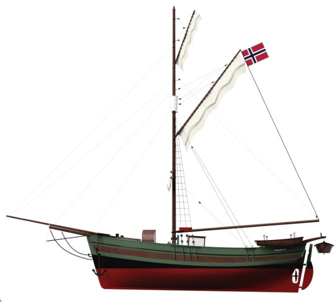 1/50 Polarship Gjøa 63 cm - IN STOCK SEPTEMBER/OCTOBER!