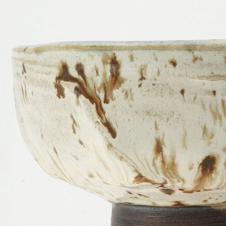 Isak Isaksson (2000s) Unique Chawan Bowl with Shino Glaze 13 cm #46