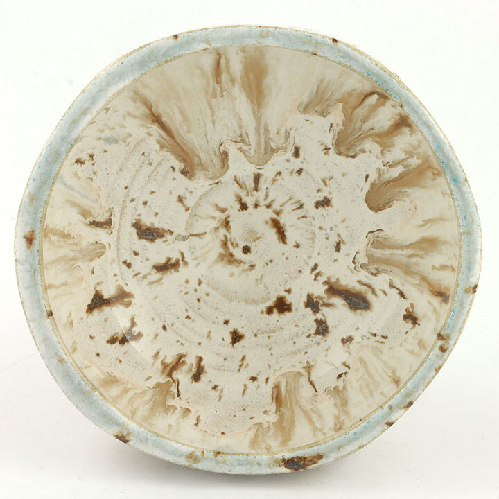Isak Isaksson (2000s) Unique Chawan Bowl with Shino Glaze 13 cm #46