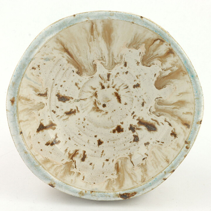 Isak Isaksson (2000s) Unique Chawan Bowl with Shino Glaze 13 cm #46