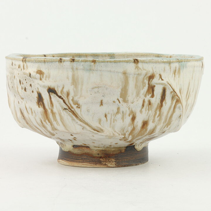 Isak Isaksson (2000s) Unique Chawan Bowl with Shino Glaze 13 cm #46