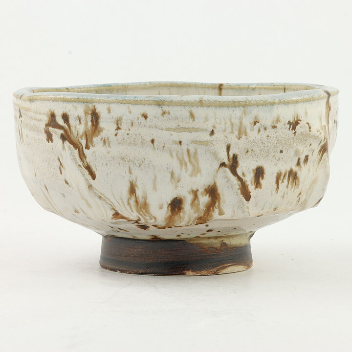 Isak Isaksson (2000s) Unique Chawan Bowl with Shino Glaze 13 cm #46