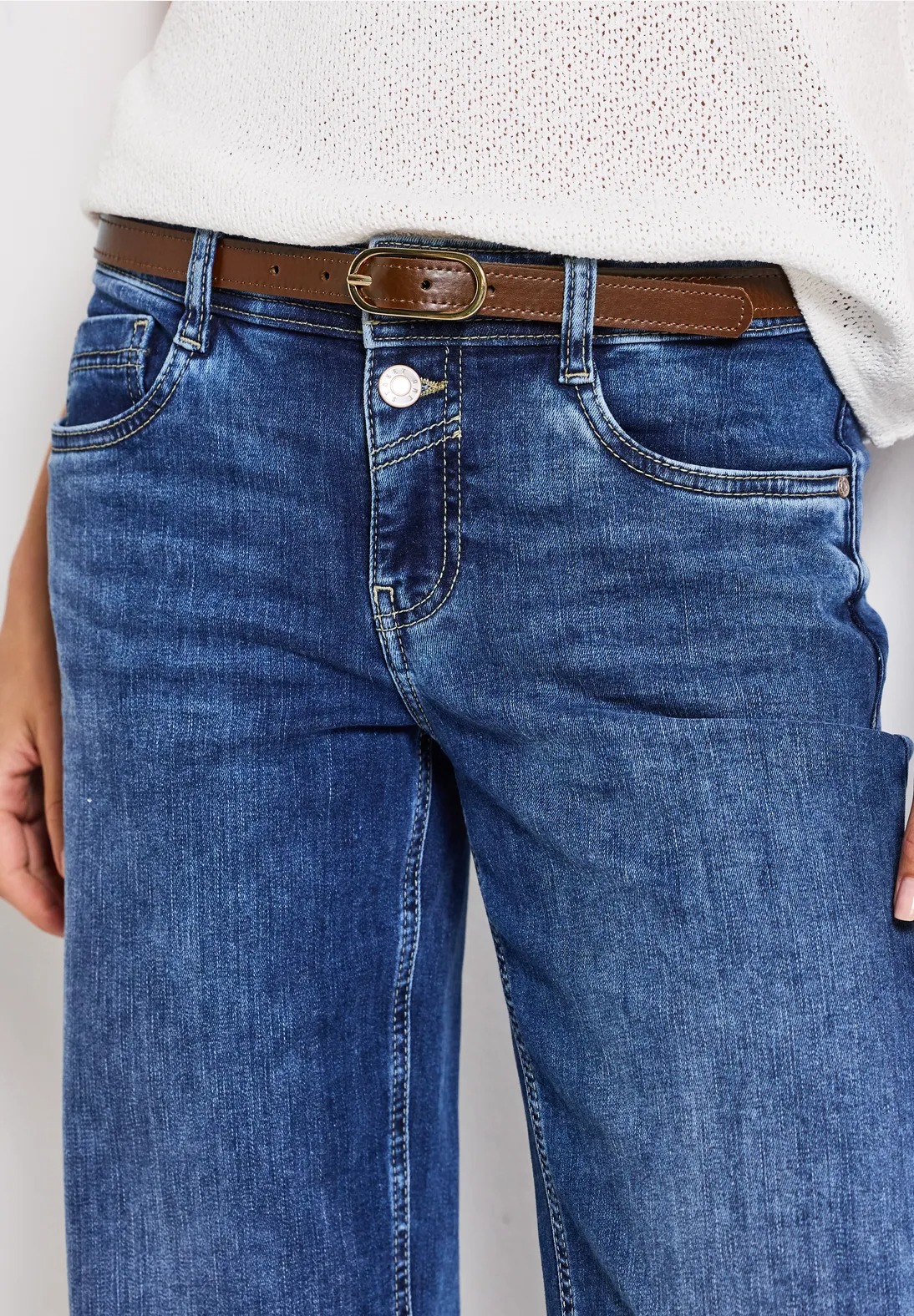 BC Thin Noble Belt With Decor - Cognac - Street One