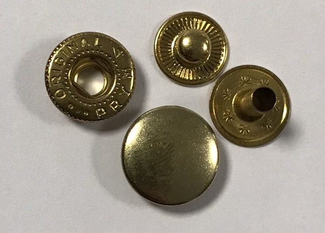 Tryckknappar "Kula" Mässing 12mm