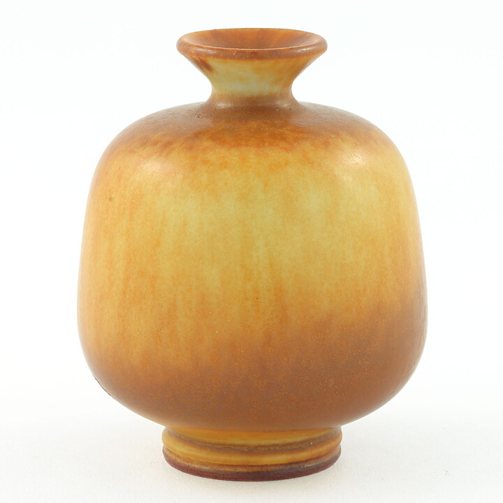 Berndt Friberg (1960s) Unique Brown Haresfur Vase 4 cm
