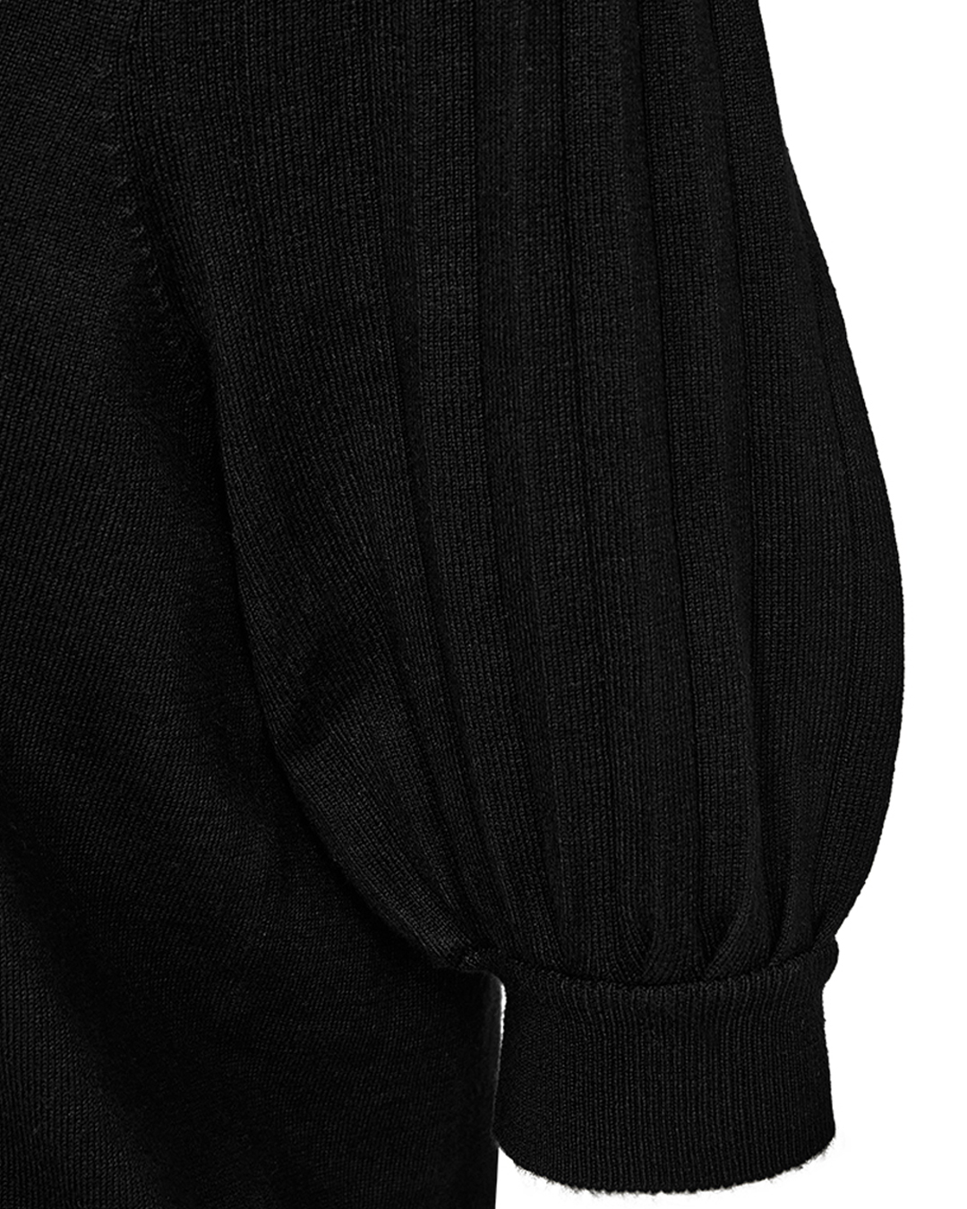 Jumper Joel v-ringad ribbad puff svart - 3