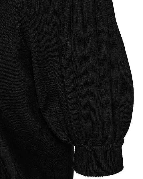 Jumper Joel v-ringad ribbad puff svart - 3