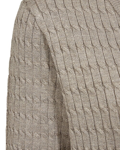 Jumper Alva v-ringad beigemelange - 3
