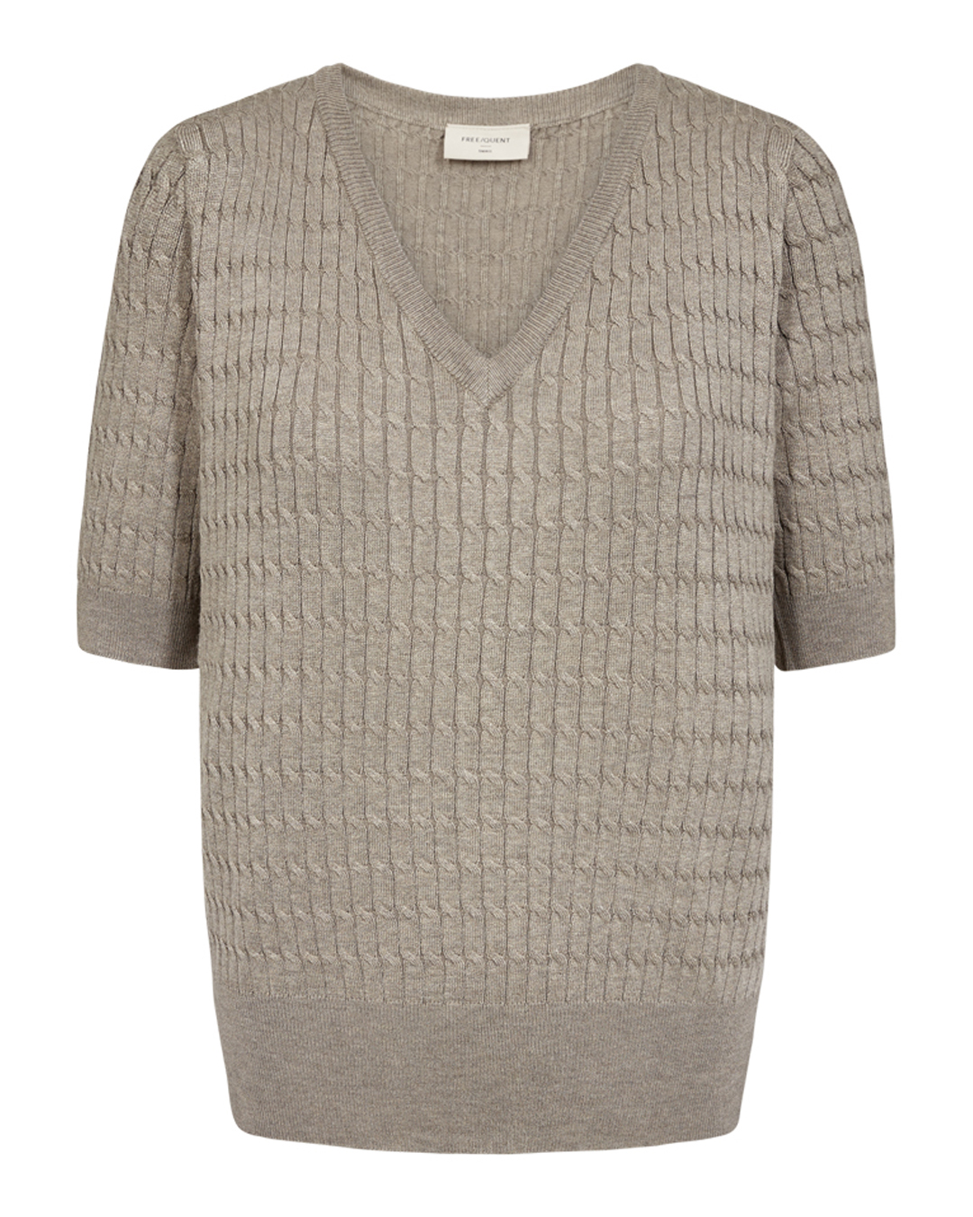 Jumper Alva v-ringad beigemelange