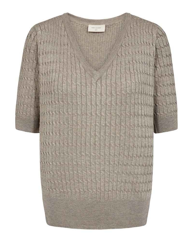 Jumper Alva v-ringad beigemelange