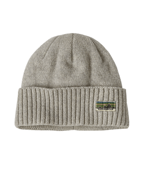 Patagonia Brodeo Beanie - OG Legacy Label: Crisp Grey