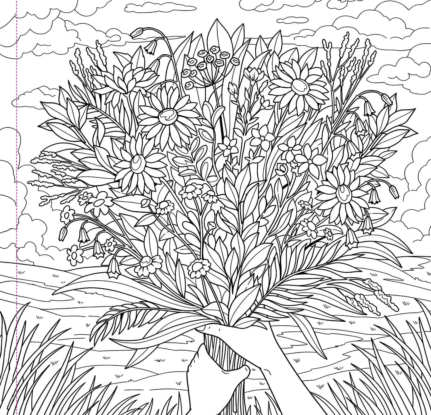 Wildflowers Adult Coloring Book - 6