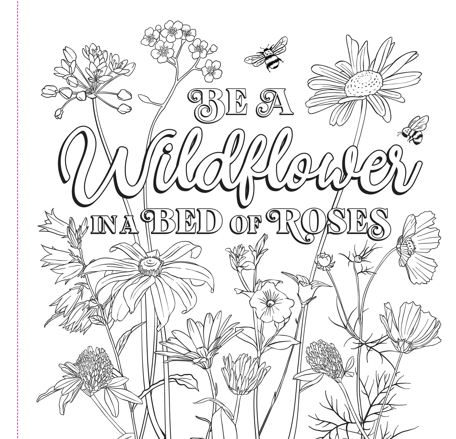 Wildflowers Adult Coloring Book - 5