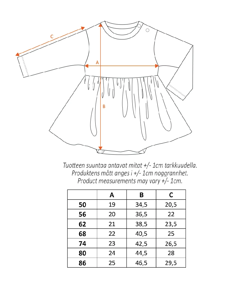 Moomin Baby Body Dress - Flash Flood Beige - 2