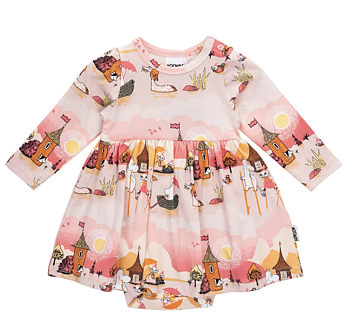Moomin Baby Body Dress - Flash Flood Beige